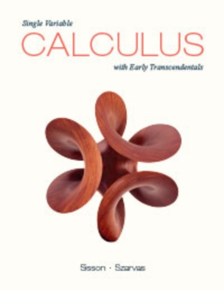 Single Variable Calculus with Early Transcendentals, Sisson